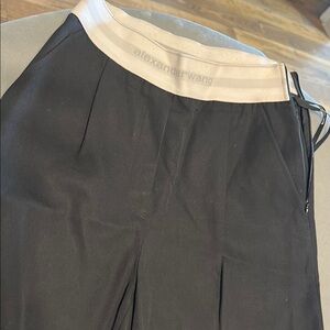 Alexander Wang Black Pants with Cream Waistband
